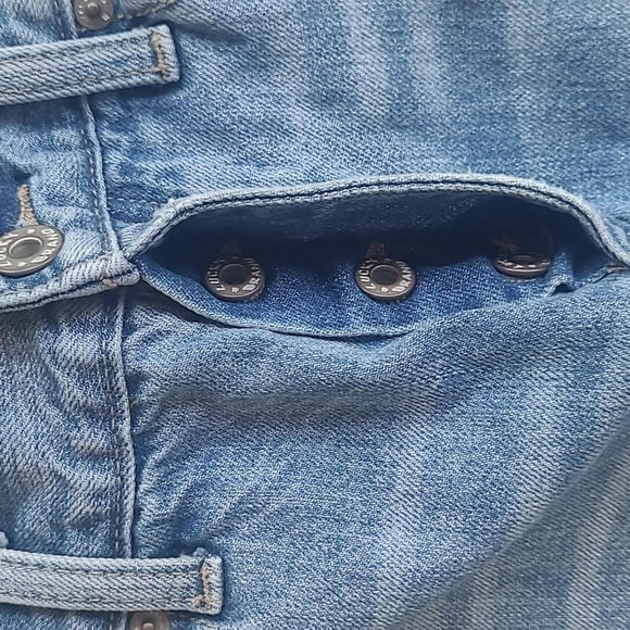 Lucky Brand Jean Shorts Women's sz 0/25 Distressed Boyfriend Button Fly Shorts - Picture 2 of 11